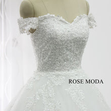 Load image into Gallery viewer, rosemoda-off-the-shoulder-lace-ball-gown-wedding-dress-e.jpg
