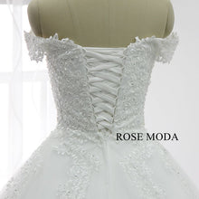 Load image into Gallery viewer, rosemoda-off-the-shoulder-lace-ball-gown-wedding-dress-f.jpg
