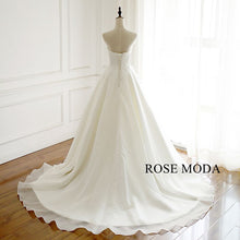 Load image into Gallery viewer, rosemoda-pearl-3-d-floral-a-line-organza-wedding-dress-c.jpg
