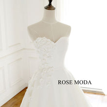 Load image into Gallery viewer, rosemoda-pearl-3-d-floral-a-line-organza-wedding-dress-d.jpg
