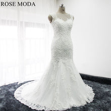 Load image into Gallery viewer, rosemoda-pearl-lace-mermaid-wedding-dress-a_ee347466-dfcd-435a-90d6-c4c8f721135c.jpg
