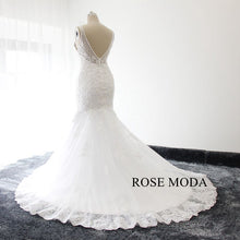 Load image into Gallery viewer, rosemoda-pearl-lace-mermaid-wedding-dress-d_bae493ee-12e0-4bc4-9b3f-9b9b716a810e.jpg
