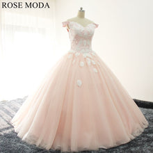 Load image into Gallery viewer, rosemoda-pink-ball-gown-wedding-dress-a.jpg
