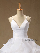 Load image into Gallery viewer, rosemoda-plunging-v-neckline-organza-ball-gown-wedding-dress-d.jpg
