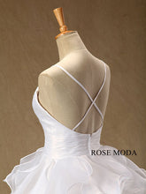 Load image into Gallery viewer, rosemoda-plunging-v-neckline-organza-ball-gown-wedding-dress-f.jpg
