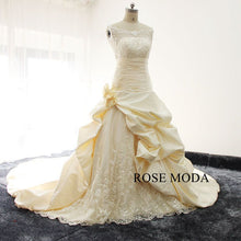 Load image into Gallery viewer, rosemoda-ruched-satin-ball-gown-wedding-dress-b.jpg
