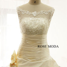 Load image into Gallery viewer, rosemoda-ruched-satin-ball-gown-wedding-dress-c.jpg
