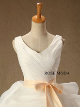 Load image into Gallery viewer,     rosemoda-ruffled-organza-ball-wedding-dress-with-strap-d.jpg
