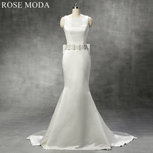 Load image into Gallery viewer, rosemoda-satin-crystal-mermaid-wedding-dress-a.jpg
