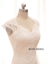 Load image into Gallery viewer, Rosemoda Sheath Wedding Dress with Key Hole Cut Out Back
