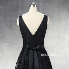 Load image into Gallery viewer, rosemoda-short-black-lace-party-dress-f.jpg
