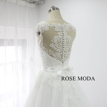 Load image into Gallery viewer, Rosemoda Beaded Short Lace Wedding Dress With Removable Skirt
