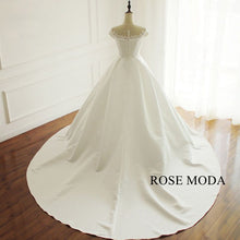 Load image into Gallery viewer, rosemoda-simple-satin-ball-gown-wedding-dress-b.jpg
