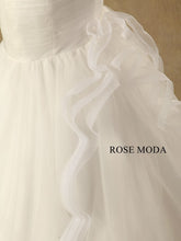 Load image into Gallery viewer,     rosemoda-structured-asymmetrical-draped-horsehair-mermaid-wedding-dress-i.jpg
