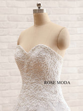 Load image into Gallery viewer, Rosemoda Beaded Sweetheart Dropped A Line Wedding Dress with Floral Beading Lace
