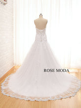 Load image into Gallery viewer, Rosemoda Lace Trumpet Wedding Dress with Removable Lace Jacket
