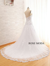 Load image into Gallery viewer, Rosemoda Lace Trumpet Wedding Dress with Removable Lace Jacket
