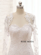 Load image into Gallery viewer, Rosemoda Lace Trumpet Wedding Dress with Removable Lace Jacket
