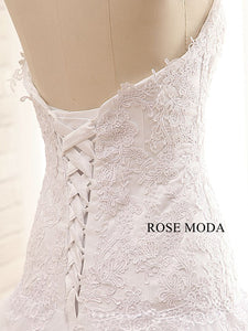 Rosemoda Lace Trumpet Wedding Dress with Removable Lace Jacket