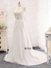 Load image into Gallery viewer, rosemoda-two-pieces-heavy-beading-fitted-a-line-weddingdress-f.jpg
