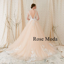 Load image into Gallery viewer, rosemoda-a-line-weddingdress-back
