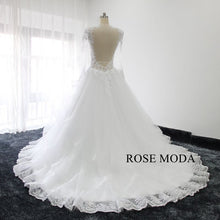 Load image into Gallery viewer, rosemodalongsleevesballgownweddingdress-f.jpg
