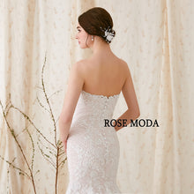 Load image into Gallery viewer, Rosemoda Chantilly Lace Fit and Flare Mermaid Wedding Dress With Delicate Beading Chapel Train
