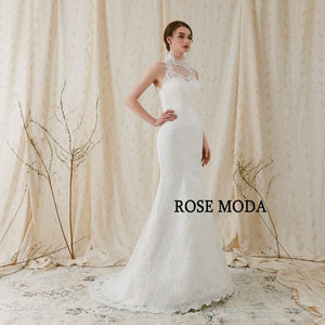 rosemoda lace bridal gown side