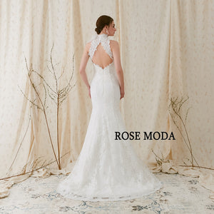 rosemoda lace bridal gown back