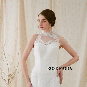 rosemoda lace bridal gown details